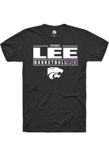 Ayoka Lee Black K-State Wildcats NIL Stacked Box Short Sleeve T Shirt