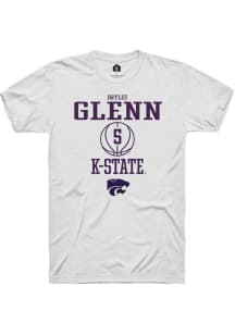 Brylee Glenn White K-State Wildcats NIL Sport Icon Short Sleeve T Shirt