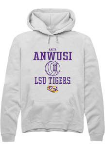 Anita Anwusi  Rally LSU Tigers Mens White NIL Sport Icon Long Sleeve Hoodie