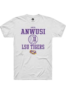 Anita Anwusi  LSU Tigers White Rally NIL Sport Icon Short Sleeve T Shirt