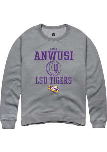 Anita Anwusi  Rally LSU Tigers Mens Graphite NIL Sport Icon Long Sleeve Crew Sweatshirt