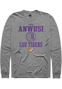 Anita Anwusi  LSU Tigers Graphite Rally NIL Sport Icon Long Sleeve T Shirt