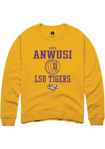 Anita Anwusi  Rally LSU Tigers Mens Gold NIL Sport Icon Long Sleeve Crew Sweatshirt