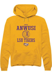 Anita Anwusi  Rally LSU Tigers Mens Gold NIL Sport Icon Long Sleeve Hoodie