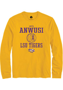 Anita Anwusi  LSU Tigers Gold Rally NIL Sport Icon Long Sleeve T Shirt