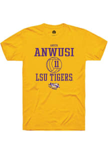 Anita Anwusi  LSU Tigers Gold Rally NIL Sport Icon Short Sleeve T Shirt