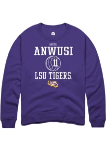 Anita Anwusi  Rally LSU Tigers Mens Purple NIL Sport Icon Long Sleeve Crew Sweatshirt