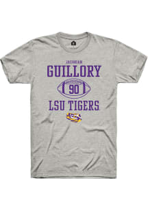 Jacobian Guillory  LSU Tigers Ash Rally NIL Sport Icon Short Sleeve T Shirt