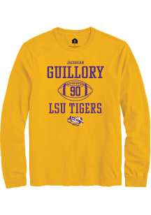 Jacobian Guillory  LSU Tigers Gold Rally NIL Sport Icon Long Sleeve T Shirt