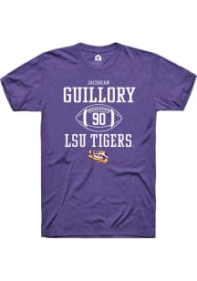 Jacobian Guillory  LSU Tigers Purple Rally NIL Sport Icon Short Sleeve T Shirt