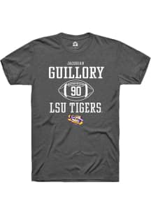 Jacobian Guillory  LSU Tigers Dark Grey Rally NIL Sport Icon Short Sleeve T Shirt