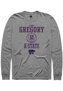 Gabriella Gregory  K-State Wildcats Graphite Rally NIL Sport Icon Long Sleeve T Shirt