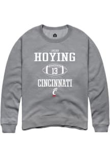 Jacob Hoying  Rally Cincinnati Bearcats Mens Graphite NIL Sport Icon Long Sleeve Crew Sweatshirt