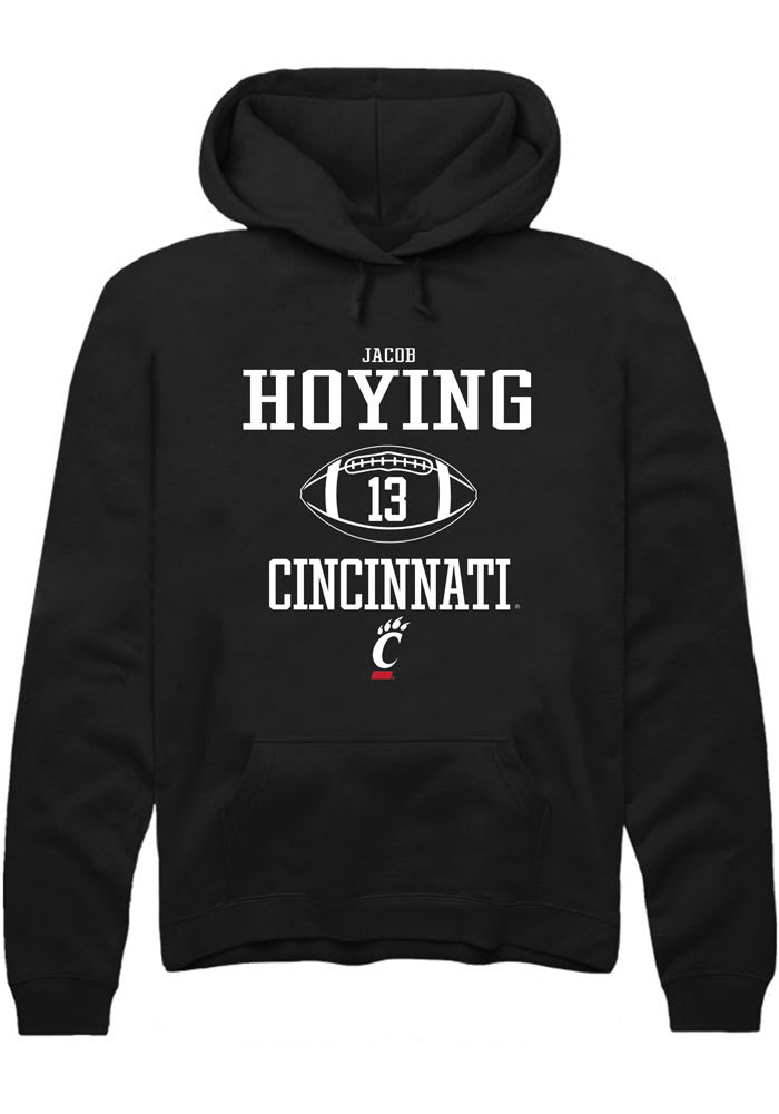 Jacob Hoying Rally Cincinnati Bearcats Mens Black NIL Sport Icon Long Sleeve Hoodie