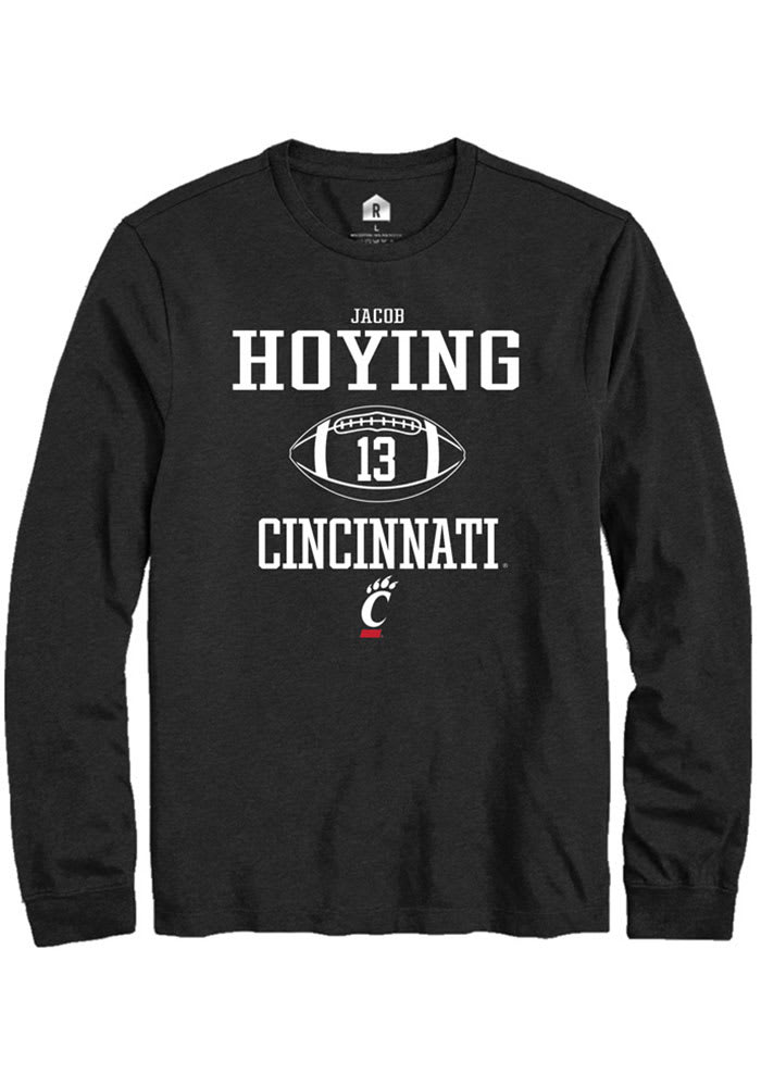 Jacob Hoying Cincinnati Bearcats Black Rally NIL Sport Icon Long Sleeve T Shirt