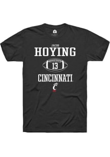 Jacob Hoying  Cincinnati Bearcats Black Rally NIL Sport Icon Short Sleeve T Shirt