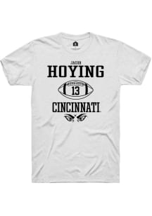 Jacob Hoying  Cincinnati Bearcats White Rally NIL Sport Icon Short Sleeve T Shirt