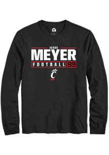 Jesse Meyer Rally Mens Black Cincinnati Bearcats NIL Stacked Box Tee