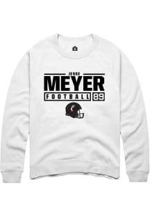 Jesse Meyer Rally Mens White Cincinnati Bearcats NIL Stacked Box Crew Sweatshirt