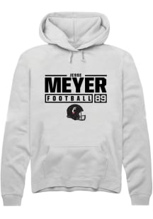 Jesse Meyer Rally Mens White Cincinnati Bearcats NIL Stacked Box Hooded Sweatshirt