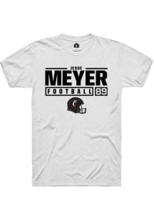 Jesse Meyer White Cincinnati Bearcats NIL Stacked Box Short Sleeve T Shirt