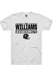 John Williams  Cincinnati Bearcats White Rally NIL Stacked Box Short Sleeve T Shirt