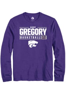 Gabriella Gregory  K-State Wildcats Purple Rally NIL Stacked Box Long Sleeve T Shirt