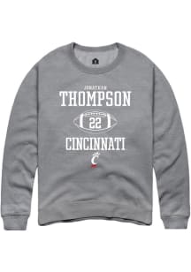 Jonathan Thompson  Rally Cincinnati Bearcats Mens Graphite NIL Sport Icon Long Sleeve Crew Sweat..