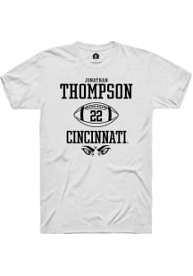 Jonathan Thompson  Cincinnati Bearcats White Rally NIL Sport Icon Short Sleeve T Shirt