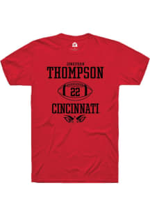 Jonathan Thompson  Cincinnati Bearcats Red Rally NIL Sport Icon Short Sleeve T Shirt