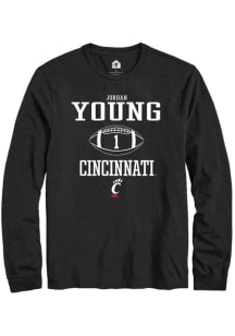 Jordan Young  Cincinnati Bearcats Black Rally NIL Sport Icon Long Sleeve T Shirt