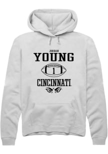 Jordan Young  Rally Cincinnati Bearcats Mens White NIL Sport Icon Long Sleeve Hoodie