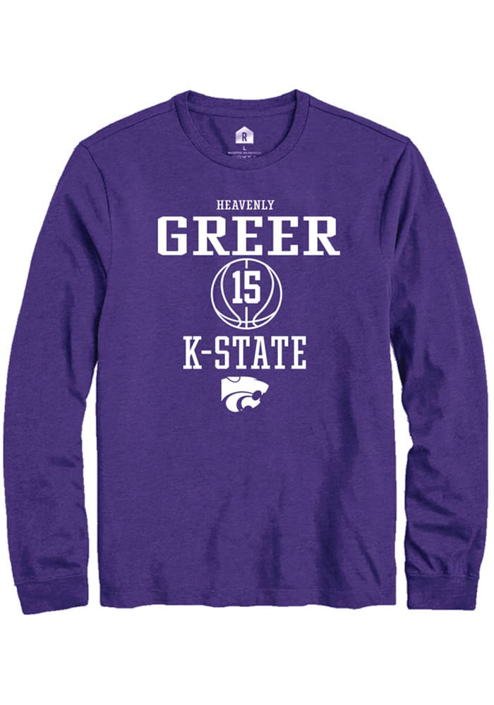 Heavenly Greer K-State Wildcats Purple Rally NIL Sport Icon Long Sleeve T Shirt