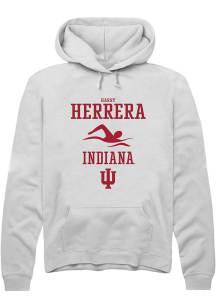 Harrison Herrera Rally Mens White Indiana Hoosiers NIL Sport Icon Hooded Sweatshirt