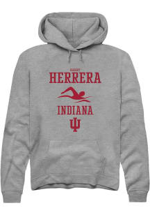 Harrison Herrera Rally Mens Graphite Indiana Hoosiers NIL Sport Icon Hooded Sweatshirt