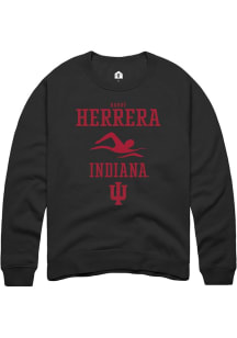 Harrison Herrera Rally Mens Black Indiana Hoosiers NIL Sport Icon Crew Sweatshirt