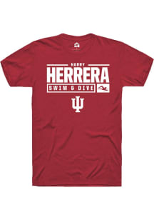 Harrison Herrera Red Indiana Hoosiers NIL Stacked Box Short Sleeve T Shirt