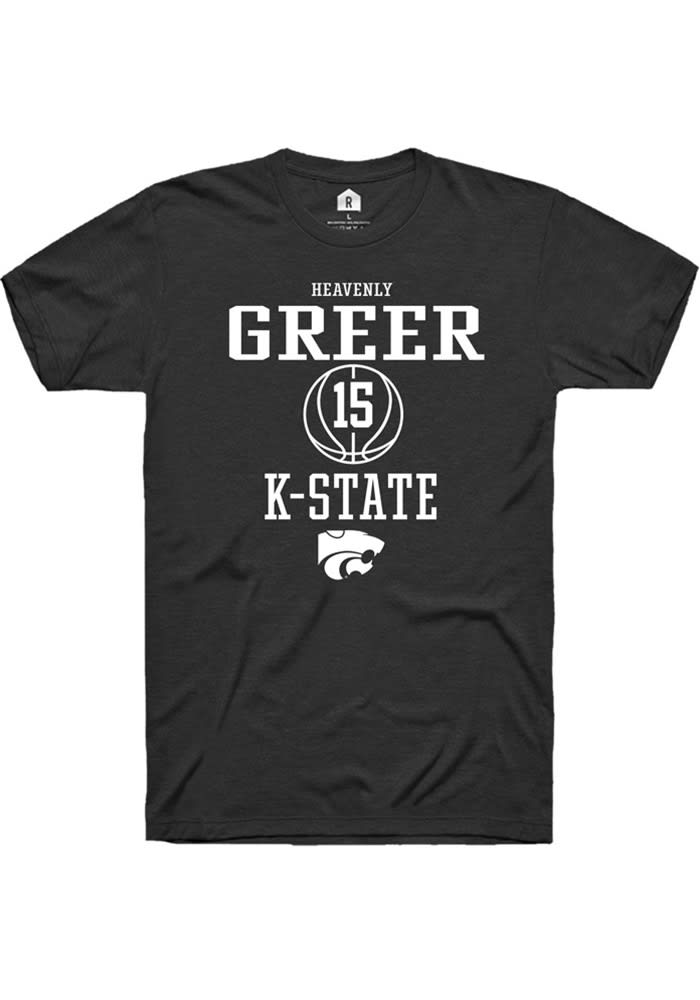 Heavenly Greer K-State Wildcats Black Rally NIL Sport Icon Short Sleeve T Shirt