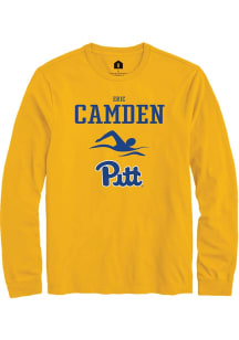 Eric Camden Rally Mens Gold Pitt Panthers NIL Sport Icon Tee