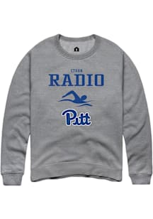 Ethan Radio  Rally Pitt Panthers Mens Graphite NIL Sport Icon Long Sleeve Crew Sweatshirt