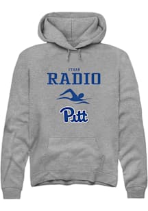 Ethan Radio  Rally Pitt Panthers Mens Graphite NIL Sport Icon Long Sleeve Hoodie