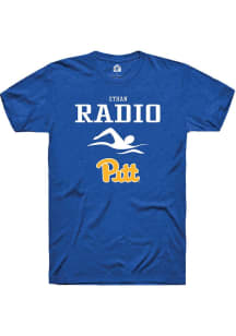 Ethan Radio Blue Pitt Panthers NIL Sport Icon Short Sleeve T Shirt