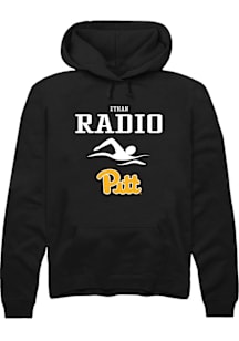 Ethan Radio  Rally Pitt Panthers Mens Black NIL Sport Icon Long Sleeve Hoodie