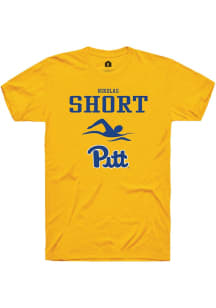 Nikolas Short Gold Pitt Panthers NIL Sport Icon Short Sleeve T Shirt