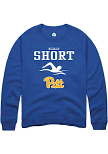 Nikolas Short  Rally Pitt Panthers Mens Blue NIL Sport Icon Long Sleeve Crew Sweatshirt