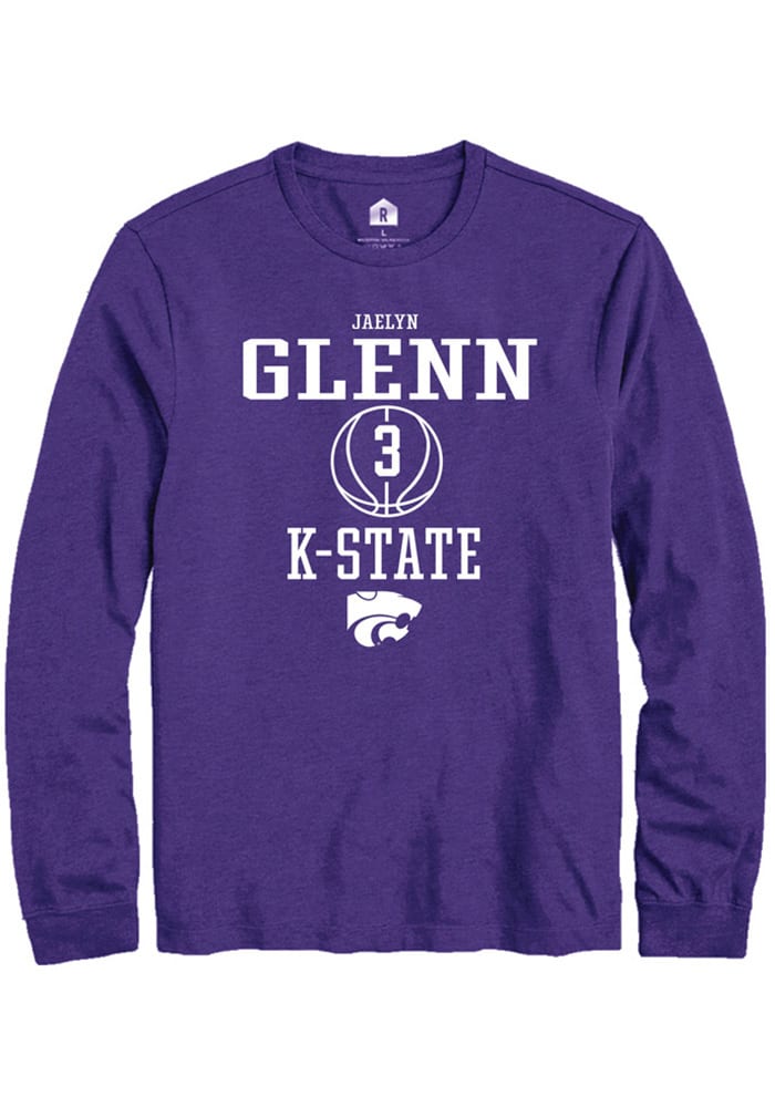 Jaelyn Glenn K-State Wildcats Purple Rally NIL Sport Icon Long Sleeve T Shirt