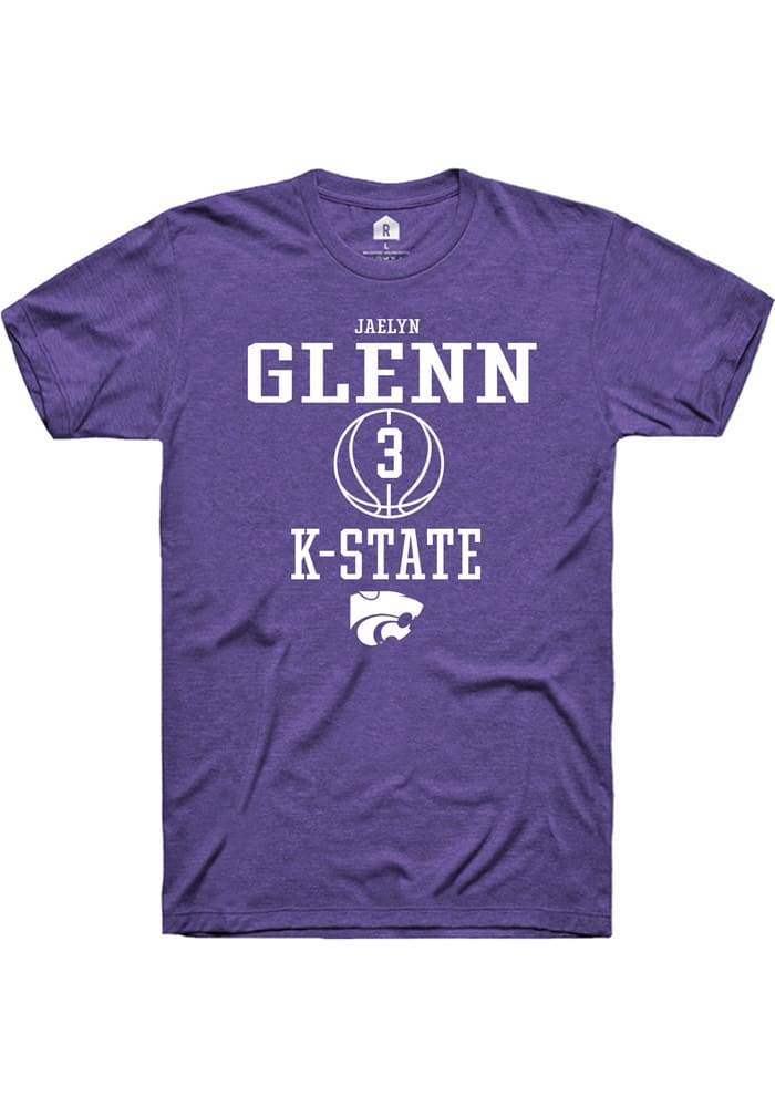 Jaelyn Glenn K-State Wildcats Purple Rally NIL Sport Icon Short Sleeve T Shirt