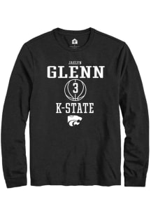 Jaelyn Glenn Rally Mens Black K-State Wildcats NIL Sport Icon Tee