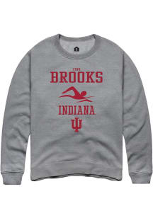 Finn Brooks Rally Mens Graphite Indiana Hoosiers NIL Sport Icon Crew Sweatshirt