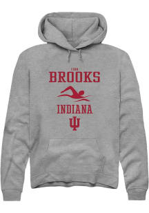 Finn Brooks Rally Mens Graphite Indiana Hoosiers NIL Sport Icon Hooded Sweatshirt